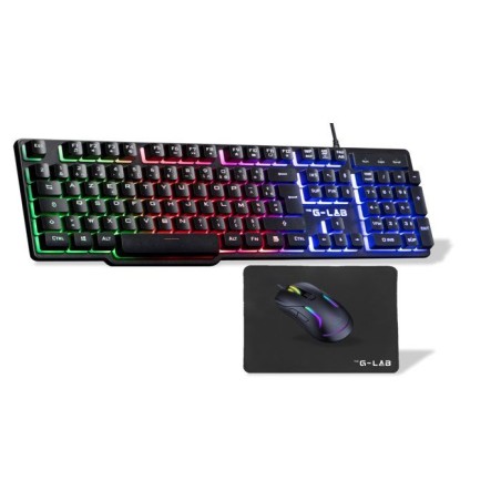Pack Gamer 4-en-1 filaire - THE G-LAB - COMBO CHROMIUM EX - Clavier me