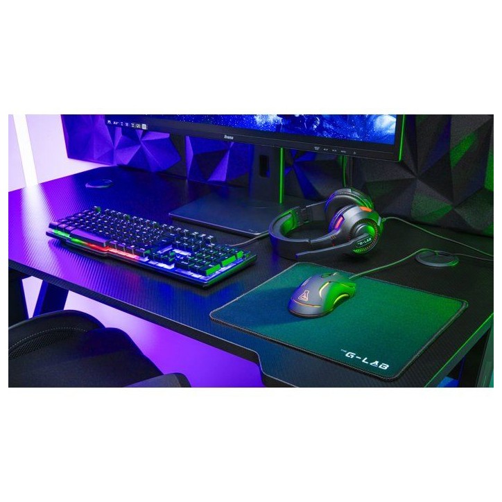 Pack Gamer 4-en-1 filaire - THE G-LAB - COMBO CHROMIUM EX - Clavier membrane réactive silencieuse + Souris + Tapis de souris - Pack Gamer 4-en-1 filaire - THE G-LAB - COMBO CHROMIUM EX - Clavier membrane réactive silencieuse + Souris + Tapis de souris -