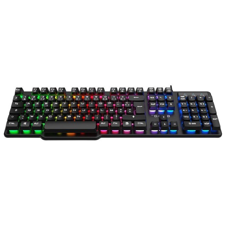 Pack Gamer 4-en-1 filaire - THE G-LAB - COMBO CHROMIUM EX - Clavier membrane réactive silencieuse + Souris + Tapis de souris - Pack Gamer 4-en-1 filaire - THE G-LAB - COMBO CHROMIUM EX - Clavier membrane réactive silencieuse + Souris + Tapis de souris -