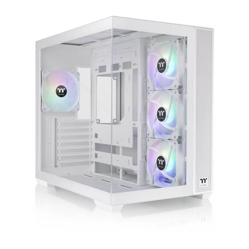 Boîtier PC - THERMALTAKE - View 380 TG ARGB Snow - Moyen tour - ATX -