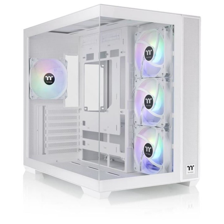 Boîtier PC - THERMALTAKE - View 380 TG ARGB Snow - Moyen tour - ATX - Verre trempé - Blanc Boîtier PC - THERMALTAKE - View 380 TG ARGB Snow - Moyen tour - ATX - Verre trempé - Blanc