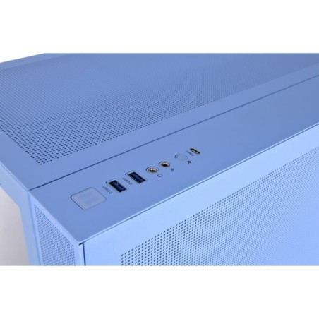 Boîtier PC - THERMALTAKE - View 380 TG ARGB Hydrangea Blue - Moyen tour - ATX - Verre trempé - Bleu