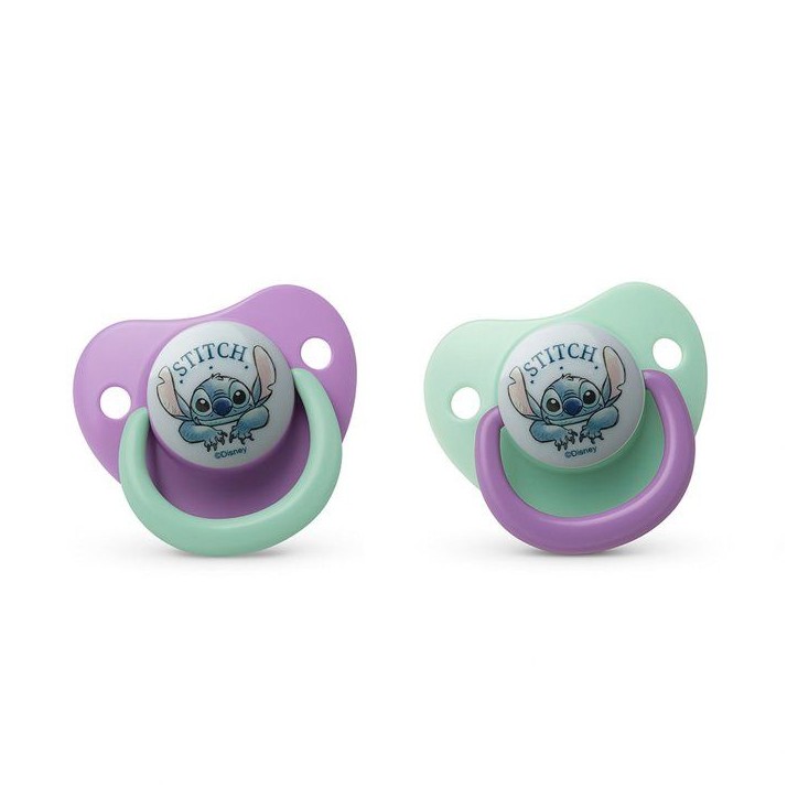 Lot de 2 sucettes anatomiques - THERMOBABY - Lilo & Stitch - Silicone - 6 mois+