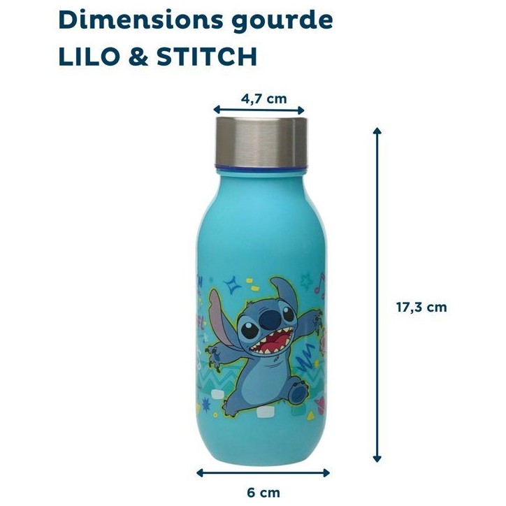 Gourde - THERMOBABY - Lilo & Stitch - 430 ml - Bleu Gourde - THERMOBABY - Lilo & Stitch - 430 ml - Bleu
