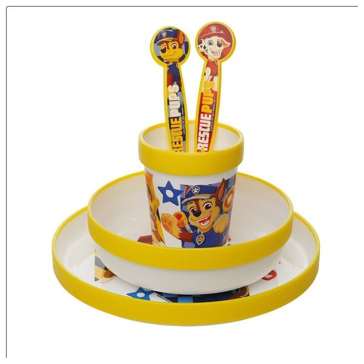 Coffret repas 5 pieces - THERMOBABY - Pat'Patrouille - Assiette, bol, gobelet, cuillere et fourchette - Jaune Coffret repas 5 pieces - THERMOBABY - Pat'Patrouille - Assiette, bol, gobelet, cuillere et fourchette - Jaune