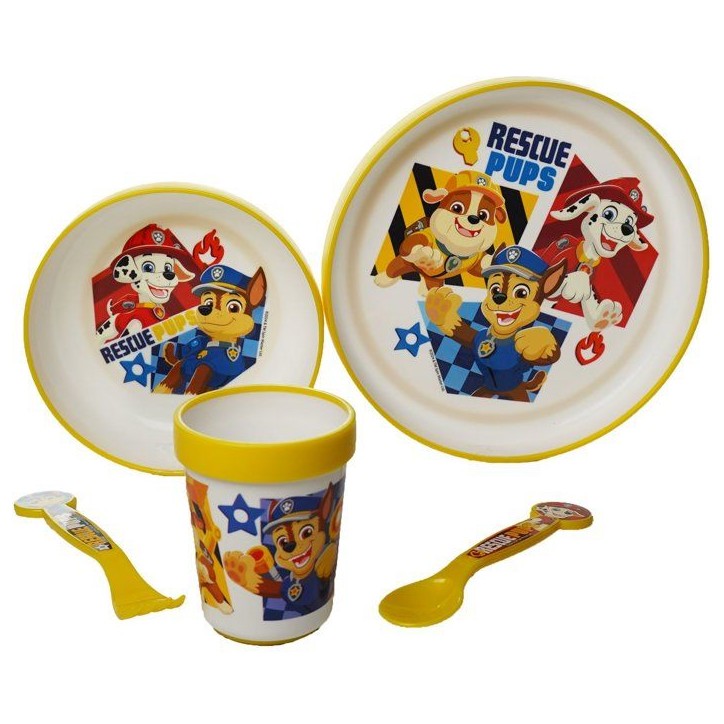 Coffret repas 5 pieces - THERMOBABY - Pat'Patrouille - Assiette, bol, gobelet, cuillere et fourchette - Jaune Coffret repas 5 pieces - THERMOBABY - Pat'Patrouille - Assiette, bol, gobelet, cuillere et fourchette - Jaune