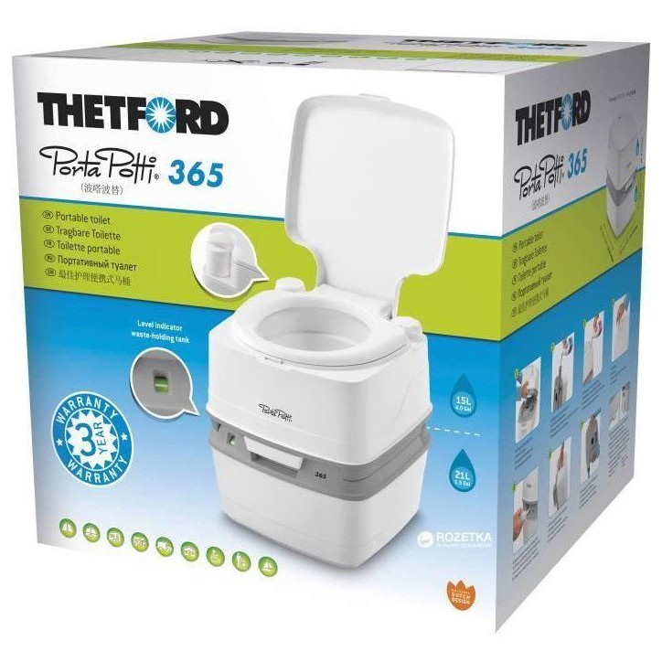 Toilette portable - THETFORD - Porta Potti Qube PP365 - Capacité 21L - Pompe piston