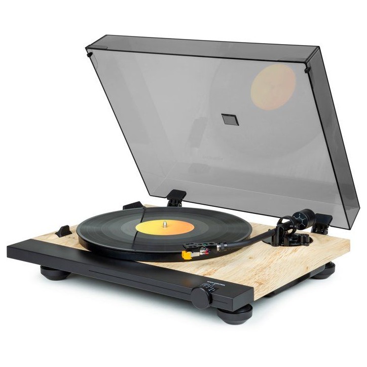 Platine tourne-disque - THOMSON - TT702 - 33 et 45 tours - Tete de lecture AT91 Audio Technica - Antiskating - Bois et noir
