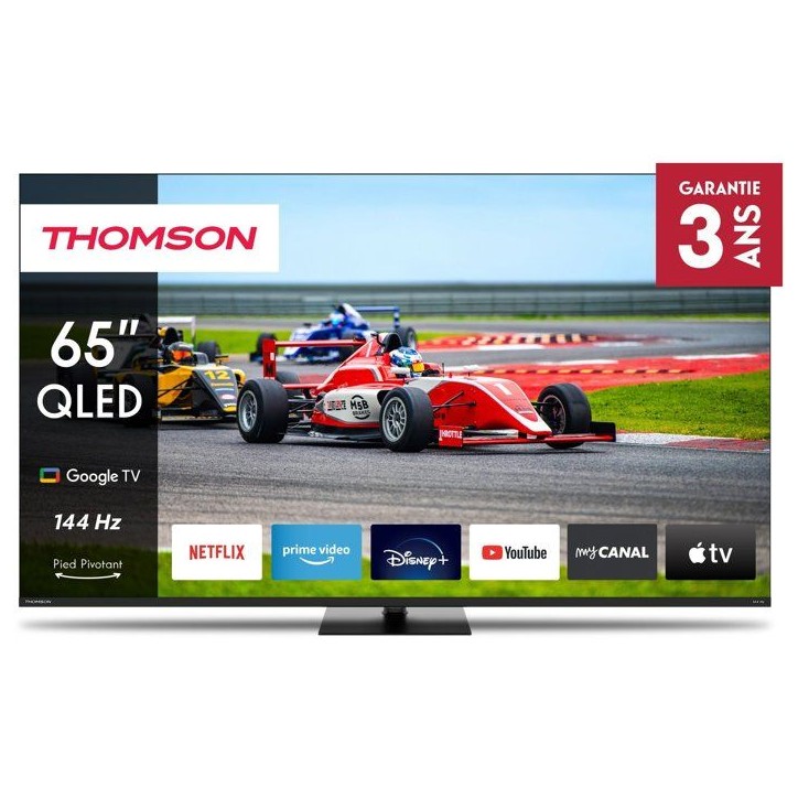 Thomson 65QG7C14 - TV QLED 65 (164 cm) - 4K UHD 3840x2160 - 144 Hz - Google TV - 2xHDMI 2.1 + 2xHDMI 2.0 - WiFi Thomson 65QG7C14 - TV QLED 65 (164 cm) - 4K UHD 3840x2160 - 144 Hz - Google TV - 2xHDMI 2.1 + 2xHDMI 2.0 - WiFi
