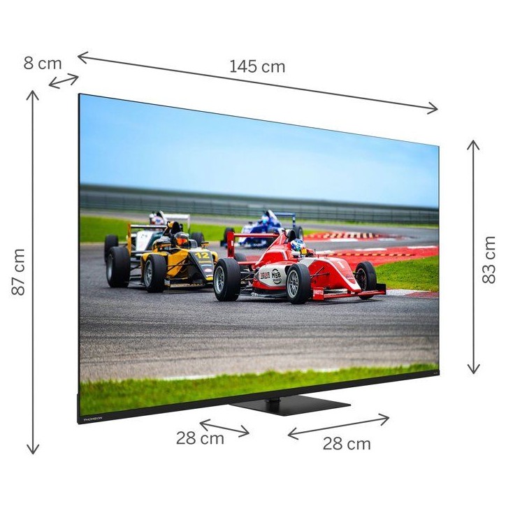 Thomson 65QG7C14 - TV QLED 65 (164 cm) - 4K UHD 3840x2160 - 144 Hz - Google TV - 2xHDMI 2.1 + 2xHDMI 2.0 - WiFi Thomson 65QG7C14 - TV QLED 65 (164 cm) - 4K UHD 3840x2160 - 144 Hz - Google TV - 2xHDMI 2.1 + 2xHDMI 2.0 - WiFi