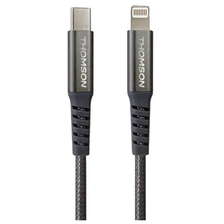 Câble THOMSON USB-C vers Lightning 5A - Charge rapide et transfert de données – Longueur 1,5m Câble THOMSON USB-C vers Lightning 5A - Charge rapide et transfert de données – Longueur 1,5m