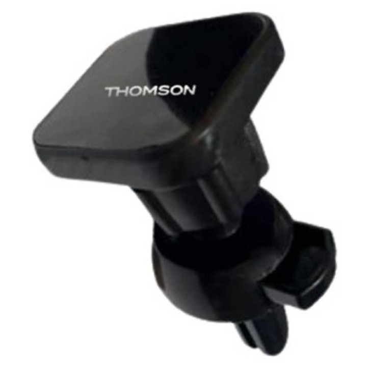 Porte téléphone rotatif THOMSON orientable 360°. Fixation sur la grille d'aération du véhicule grâce a sa pince solide. Porte téléphone rotatif THOMSON orientable 360°. Fixation sur la grille d'aération du véhicule grâce a sa pince solide.