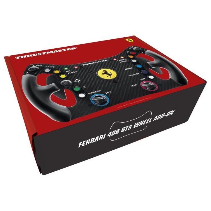 Volant - THRUSMASTER - Ferrari 488 GT3 Wheel Add-On - Noir et Rouge