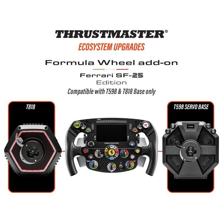 Volant de course - THRUSTMASTER - Ferrari SF-25 Edition - Add-On compatible bases T598 et T818 - Noir