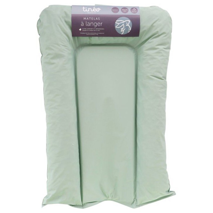 Matelas a langer - TINEO - FLOCONS - PVC - Bleu vert Matelas a langer - TINEO - FLOCONS - PVC - Bleu vert