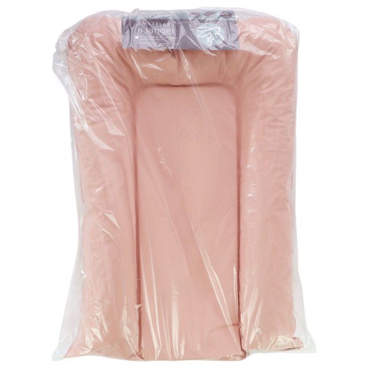 Matelas a langer - TINEO - FLOCONS - PVC - Rose poudre