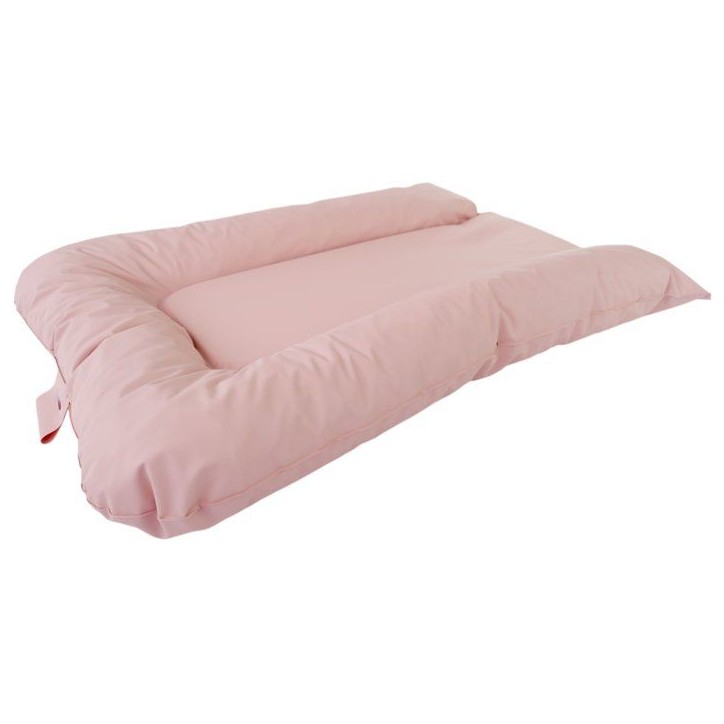 Matelas a langer - TINEO - FLOCONS - PVC - Rose poudre