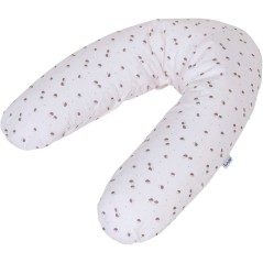 Coussin de maternité - TINEO - Jersey de coton - Ecru / Hérissons