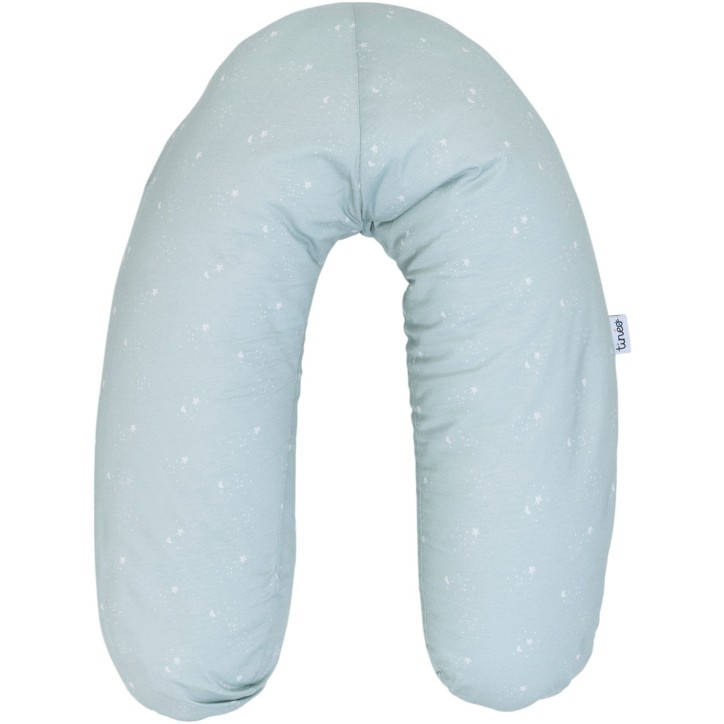 Coussin de maternité - TINEO - Jersey de coton - Vert d'eau / Étoiles Coussin de maternité - TINEO - Jersey de coton - Vert d'eau / Étoiles