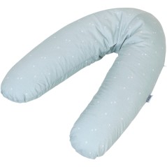 Coussin de maternité - TINEO - Jersey de coton - Vert d'eau / Étoiles