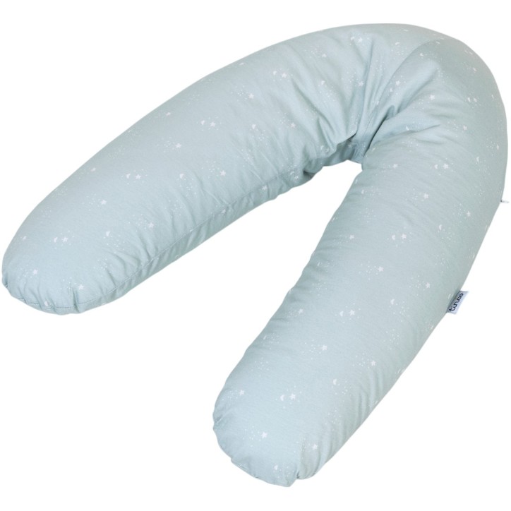 Coussin de maternité - TINEO - Jersey de coton - Vert d'eau / Étoiles Coussin de maternité - TINEO - Jersey de coton - Vert d'eau / Étoiles