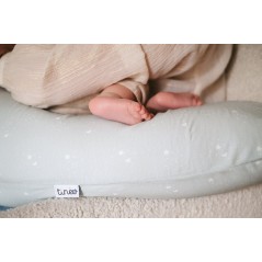 Coussin de maternité - TINEO - Jersey de coton - Vert d'eau / Étoile