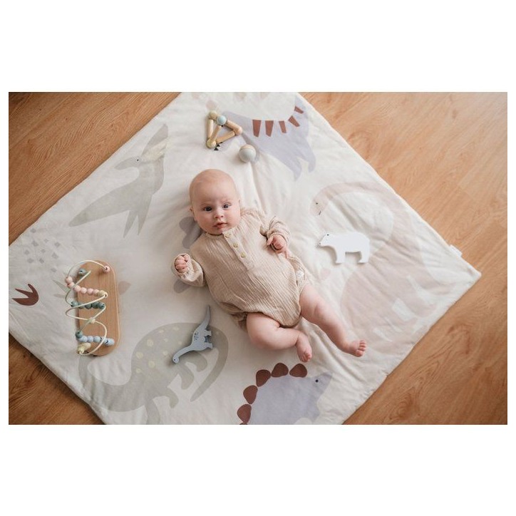 Tapis de jeu nomade - TINEO - 100 x 100 cm - Dinosaures