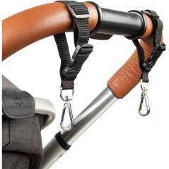 Lot de 2 attaches sac a langer pour poussette - TINEO - Mousquetons -