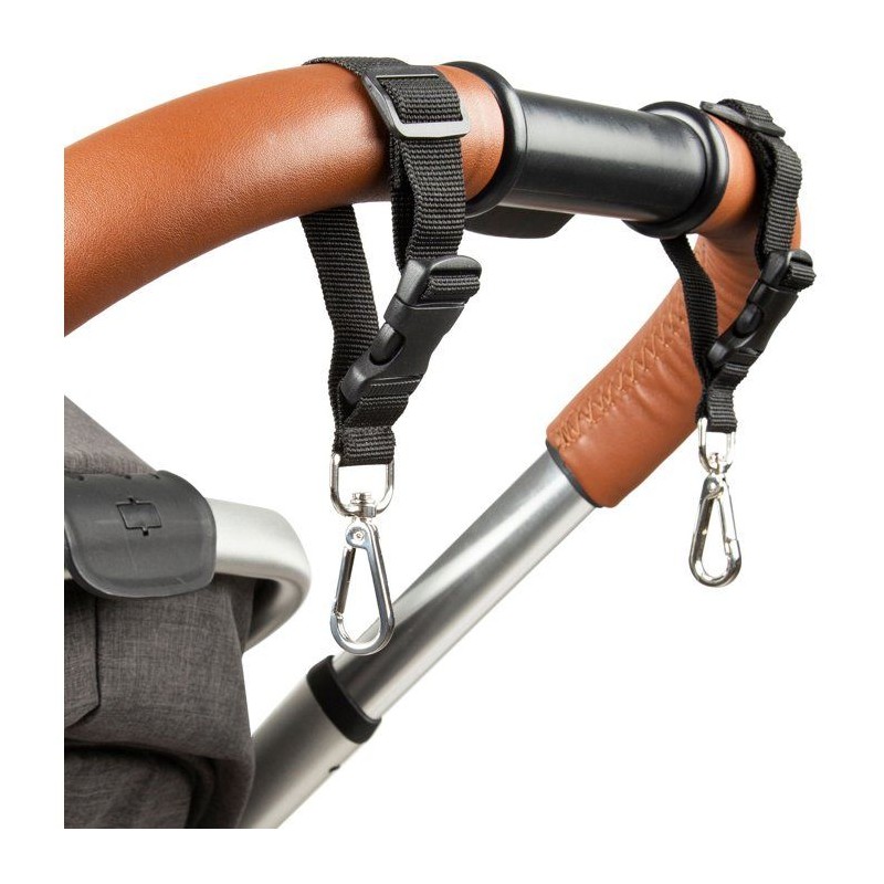 Lot de 2 attaches sac a langer pour poussette - TINEO - Mousquetons -
