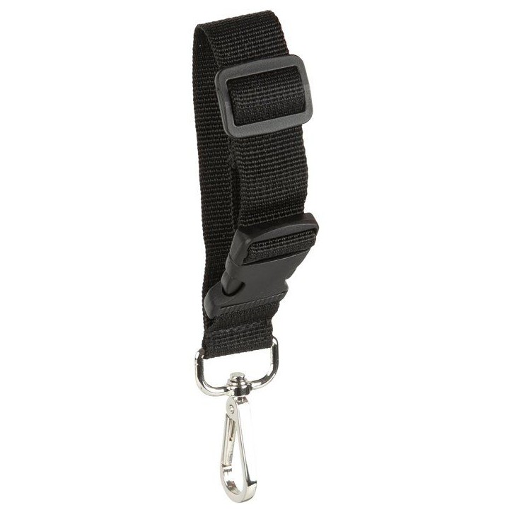 Lot de 2 attaches sac a langer pour poussette - TINEO - Mousquetons - Noir