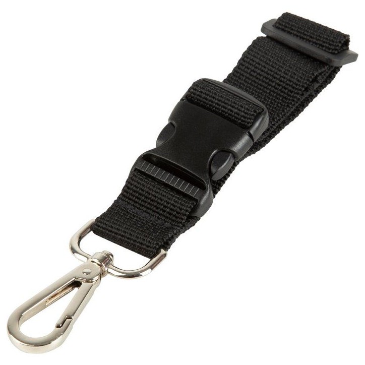 Lot de 2 attaches sac a langer pour poussette - TINEO - Mousquetons - Noir