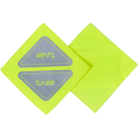 Patchs réfléchissants - TINEO - Fixation a scratch - Jaune fluo