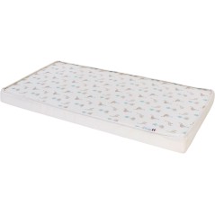 Matelas - CONFORT FUN - 60 x 120 cm - Ep. 8 cm - Blanc / Éléphants -