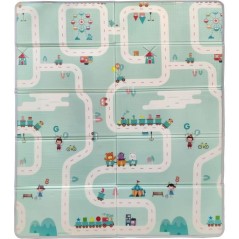 Maxi tapis d'éveil réversible - TINEO - 150 x 180 cm - Facade animau