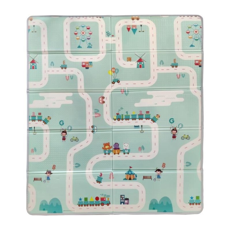 Maxi tapis d'éveil réversible - TINEO - 150 x 180 cm - Facade animau