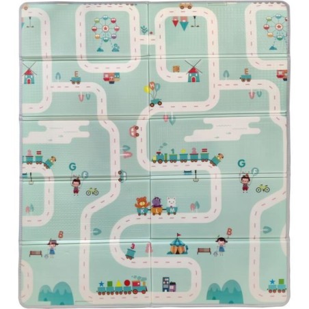 Maxi tapis d'éveil réversible - TINEO - 150 x 180 cm - Facade animau