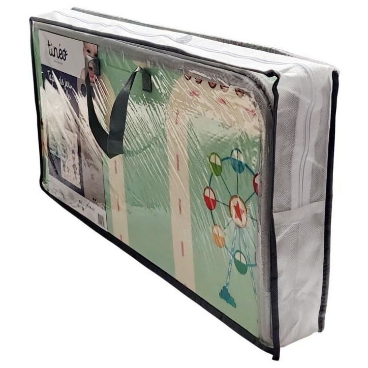 Maxi tapis d'éveil réversible - TINEO - 150 x 180 cm - Facade animaux / Circuit de voitures Maxi tapis d'éveil réversible - TINEO - 150 x 180 cm - Facade animaux / Circuit de voitures