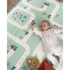 Maxi tapis d'éveil réversible - TINEO - 150 x 180 cm - Facade animau
