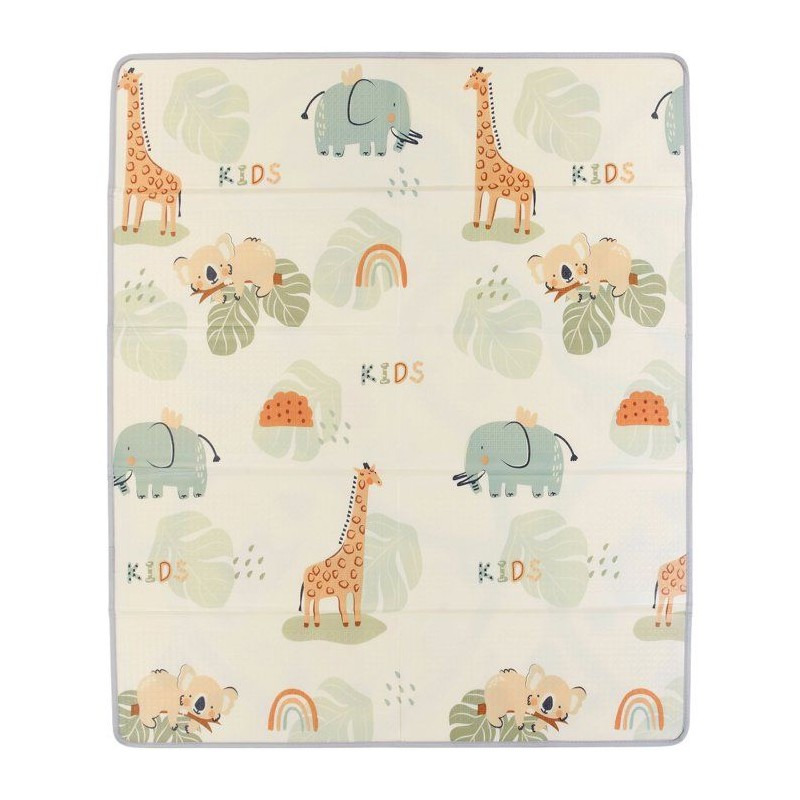 Maxi tapis d'éveil - TINEO - Réversible - 150 x 180 cm - Face animau