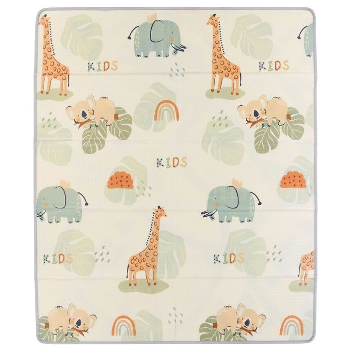 Maxi tapis d'éveil - TINEO - Réversible - 150 x 180 cm - Face animaux / Face circuit de voiture Maxi tapis d'éveil - TINEO - Réversible - 150 x 180 cm - Face animaux / Face circuit de voiture