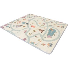 Maxi tapis d'éveil - TINEO - Réversible - 150 x 180 cm - Face animau