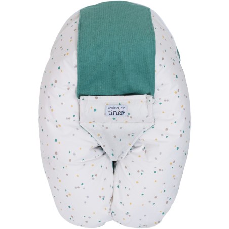 Coussin de maternité 3-en-1 - TINEO - MULTIRELAX - Tissu éponge - Vert / Pois