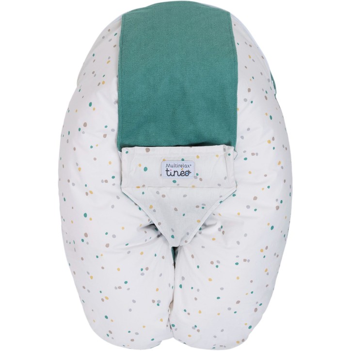 Coussin de maternité 3-en-1 - TINEO - MULTIRELAX - Tissu éponge - Vert / Pois Coussin de maternité 3-en-1 - TINEO - MULTIRELAX - Tissu éponge - Vert / Pois