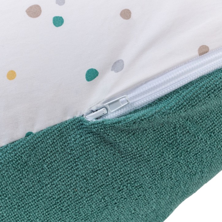 Coussin de maternité 3-en-1 - TINEO - MULTIRELAX - Tissu éponge - Vert / Pois Coussin de maternité 3-en-1 - TINEO - MULTIRELAX - Tissu éponge - Vert / Pois