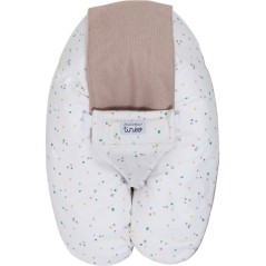 Coussin de maternité 3-en-1 - TINEO - MULTIRELAX - Tissu éponge - Noisette / Pois