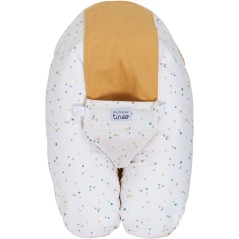 Coussin de maternité 3-en-1 - TINEO - MULTIRELAX - Tissu éponge - Jaune / Pois