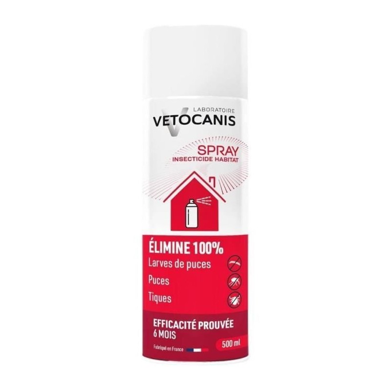 Spray anti-parasitaires - VETOCANIS - Anti-Puces, Anti-Tiques pour Hab Spray anti-parasitaires - VETOCANIS - Anti-Puces, Anti-Tiques pour Hab