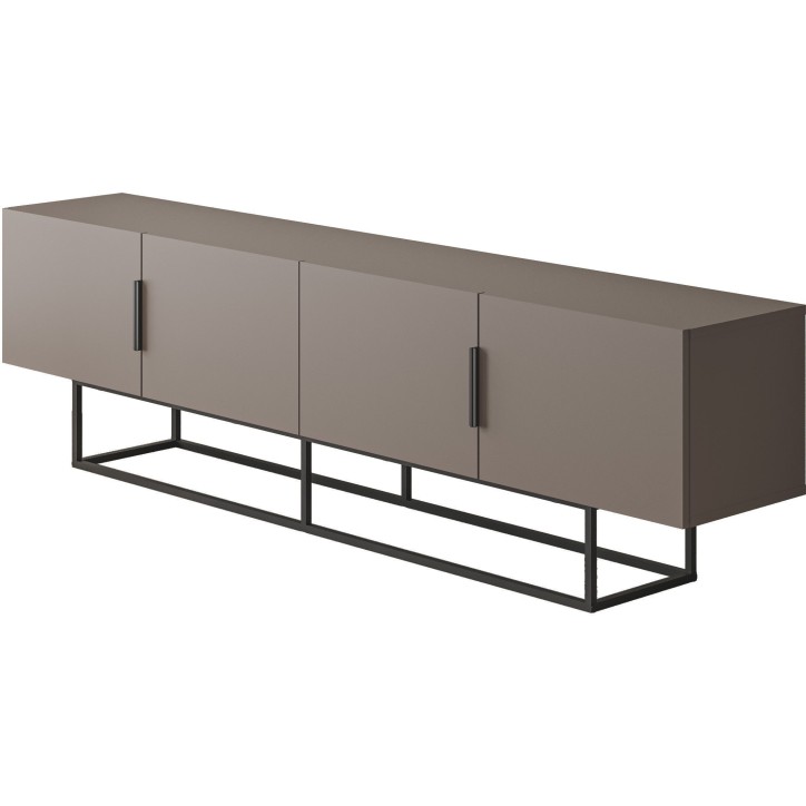 Meuble TV TITAN – Moka – 4 portes, grand rangement – 200 x 35 x 55 cm Meuble TV TITAN – Moka – 4 portes, grand rangement – 200 x 35 x 55 cm