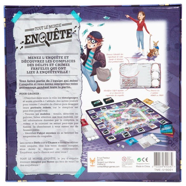 TOUT LE MONDE ENQUETE - Jeu de société - TOPI GAMES - 2 a 6 joueurs - Des 7 ans TOUT LE MONDE ENQUETE - Jeu de société - TOPI GAMES - 2 a 6 joueurs - Des 7 ans