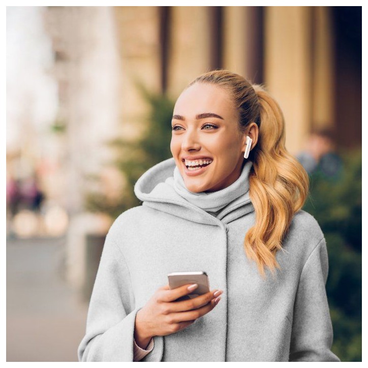 Ecouteurs sans fil TWS - T'nb - Shiny - Boîtier de charge - Bluetooth - Autonomie 25h - Contrôle tactile - Blanc Ecouteurs sans fil TWS - T'nb - Shiny - Boîtier de charge - Bluetooth - Autonomie 25h - Contrôle tactile - Blanc